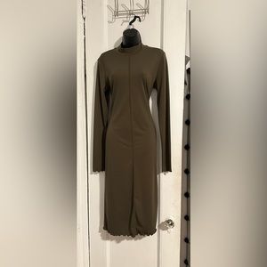 Mock Neck Fitted Dress